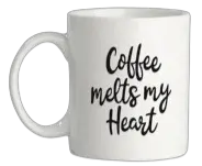 Mok | Uniek | Bedrukt | Coffee melts my heart | Koffiemok | 330 ml