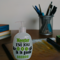 Juf en Meester | Zeeppomp | Meester bij jou was ik in goede handen | 500 ml