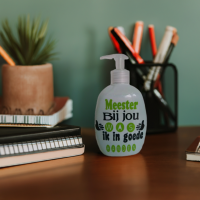 Juf en Meester | Zeeppomp | Meester bij jou was ik in goede handen | 500 ml