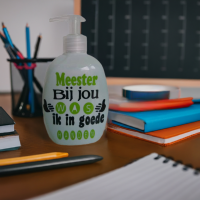 Juf en Meester | Zeeppomp | Meester bij jou was ik in goede handen | 500 ml