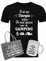 Shirt "Ik heb geen therapie nodig ik moet gewoon naar de camping"