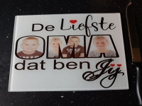 Snijplank met tekst of foto