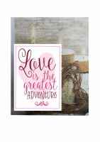 Kaart "Love is the greatest..."