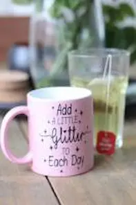 Glittermok Roze &ndash; &lsquo;Add a Little Glitter to Each Day&rsquo;