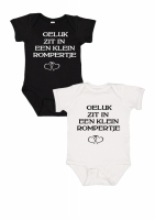 Romper set "Geluk zit in een klein rompertje"