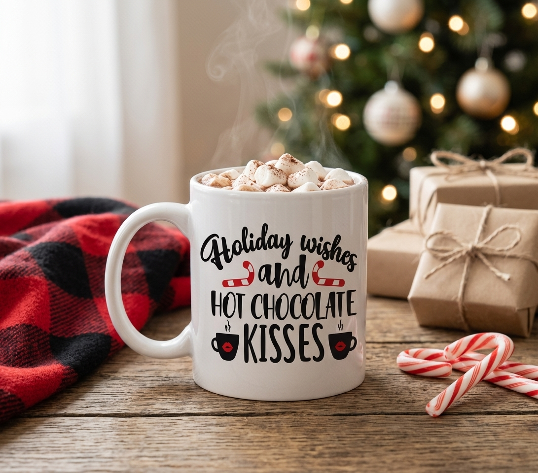 Kerstmok - Holiday whishes and hot chocolate kisses