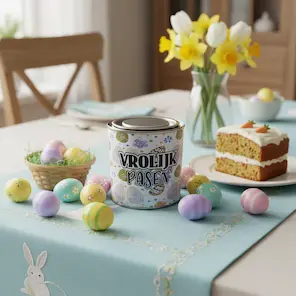 Blikje &lsquo;Vrolijk Pasen&rsquo; &ndash; Perfect voor de Paastafel of als Verrassing
