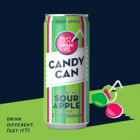 Candy Can Drink Sparkling Sour Apple