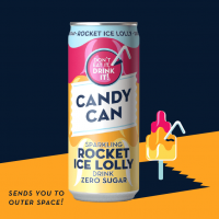 Candy Can Drink Sparkling Rocket Ice Lolly